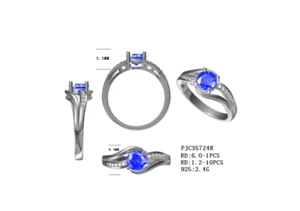 Sterling Silver Semi Mount Ring Setting Round RD 6x6mm 1x1mm - Picture 1 of 1