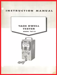 Probador de habitación Sun Tach modelo TDT-12 instrucciones y manual del propietario - Imagen 1 de 9