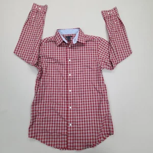 Tommy Hilfiger Shirt Womens 14 Red Button Up Comfort Casual Stylish - Picture 1 of 7