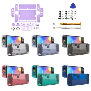 For Nintendo Switch OLED Console Full Set Shell with Buttons Replacement - Clear - Picture 1 of 24