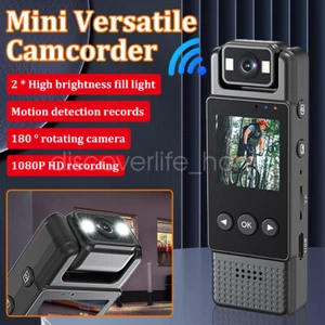 1080P Mini Wifi Body Camera HD 180° Video DVR Motion Detection Cam Sports Cam - Picture 1 of 23