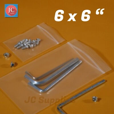 Clear Reclosable Bags 6 x 6" 4-Mil Heavy-Duty Reseal Zipper Seal Zip Top Baggies - Image 1 of 4