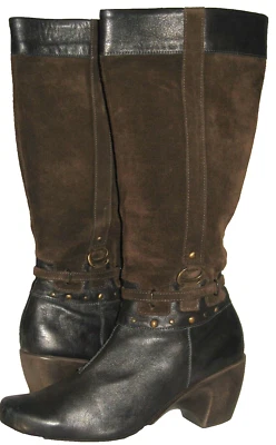 ¡Bonito! NAOT Botas de Cuero Marrón Tachonado "Gratify" Hasta la Rodilla con Cremallera 40/9-9.5 Foto 1 de 4