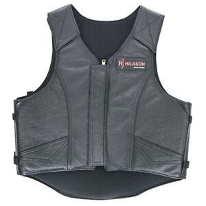 82HS Equestrian Bull Riding Vest Safety Protective Hilason Leather