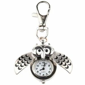 Taschenuhr Uhr Eule Nachteule mit Karabiner Krankenschwester Sehr gute Qualität - Bild 1 von 4