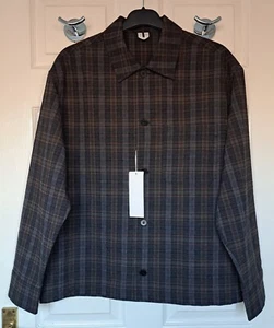 Arket Overshirt Cotton Wool Men's Size M EU46 P2P 24" Check Oversized Fit BNWT - Picture 1 of 17