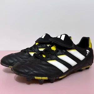 1997 ADIDAS Quantro FG Vintage Black Mens Soccer Cleats Football Size US 10 - Picture 1 of 14
