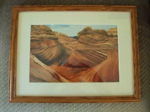 Sandsteinformationen Antilope Canyon Arizona Foto gerahmter Kunstdruck 13" x 17" - Bild 1 von 2