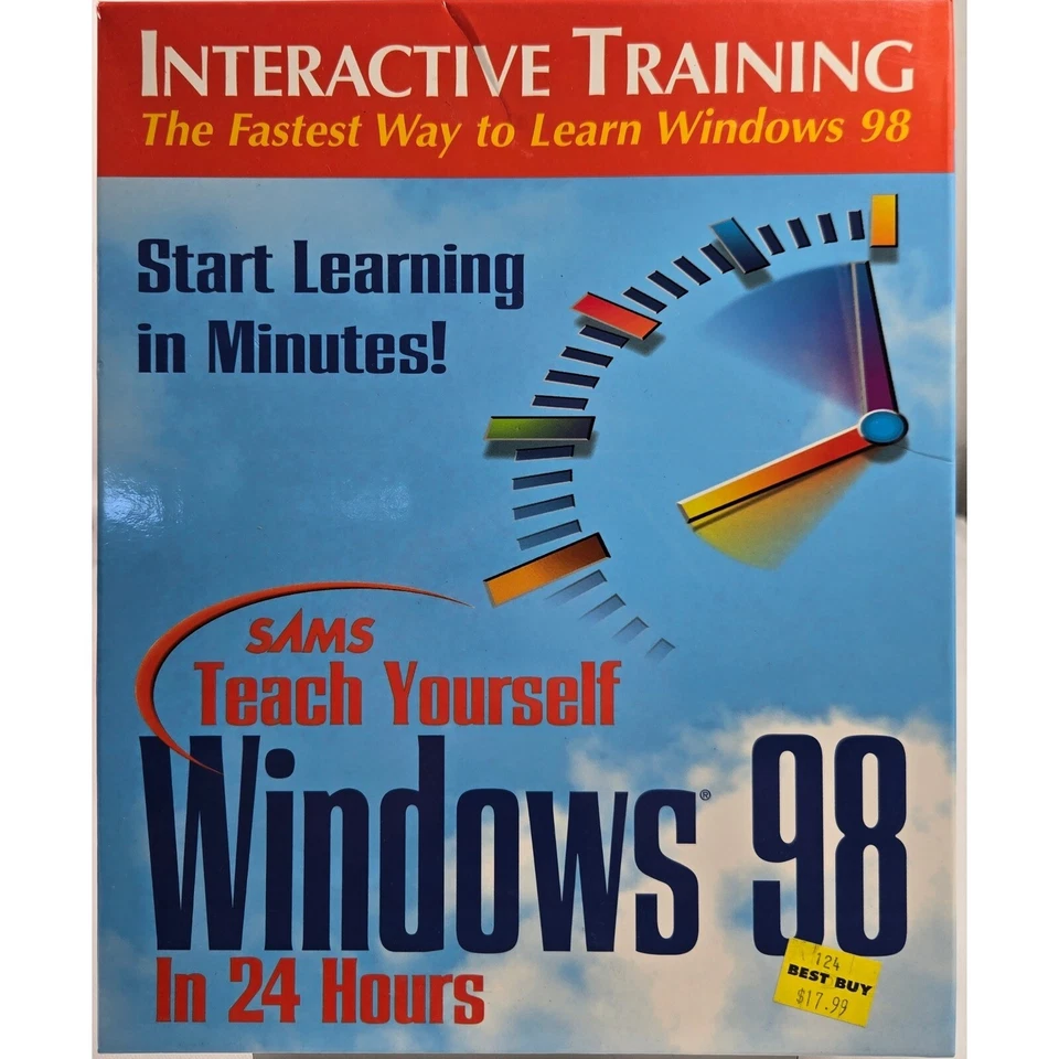 SAMS Teach Yourself Windows 98 Interactive Training Learn in 24 Hours NOS Sealed - Image 1 of 4