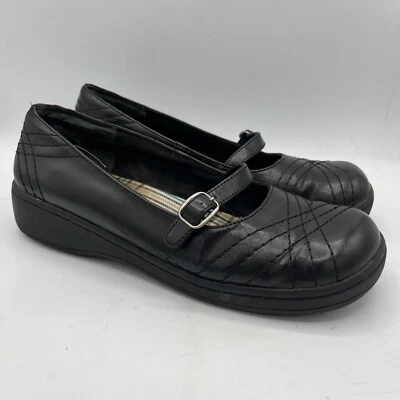 Zapatos góticos vintage Mudd Mary Jane con correa de cuero negro sin cordones para mujer talla 8,5 Foto 1 de 4