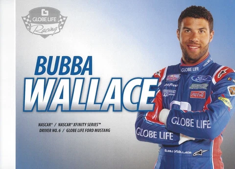 2017 BUBBA WALLACE RFR  #6 "GLOBE LIFE" XFINITY SERIES POSTCARD!! Cover