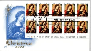 #3675 TRADITIONAL CHRISTMAS MADONNA AND CHILD BOOKLET STAMP FIRST DAY OF ISSUE - Picture 1 of 1
