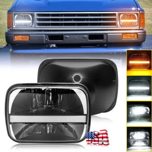 7x6" LED Headlight Hi-Lo DRL Turn for Toyota 1995-1997 Tacoma / 1982-1995 Pickup - Picture 1 of 12