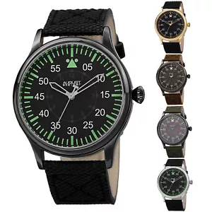 Herren August Steiner AS8125 Freizeit Schweizer Quarz Canvas Armband Uhr - Bild 1 von 21