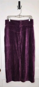 Free People NWT Roxy Ribbed Midi Pencil Skirt Sz Large Zip Front Purple Soft - Picture 1 of 7