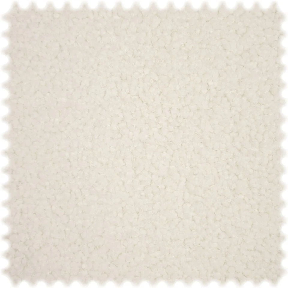 HEIRO Kunstfell Möbelstoff Teddy Weiß