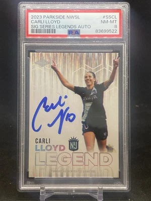 2023 Parkside NWSL Signature Series Legends /200 Carli Lloyd #SS-CL Auto PSA 8 - Image 1 of 2