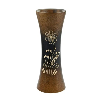 Vaso de flores de madeira de manga marrom flor da moda vaso de chão decorativo alto, decoração para casa - Imagem 1 de 4