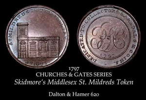 Skidmore's Middlesex St. Mildred's Conder Token D&H 620 - Picture 1 of 3