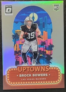 Fútbol óptico Rock Bowers RC 2024 UPTOWN Donruss #8 Las Vegas Raiders CASO HIT - Imagen 1 de 3