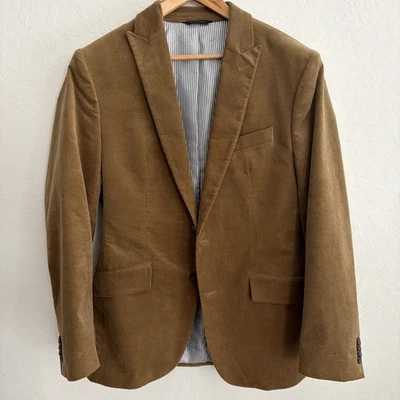 Abrigo Blazer Deportivo de Pana Calce Ajustado a Medida Banana Republic Algodón 38S Preppy Foto 1 de 4