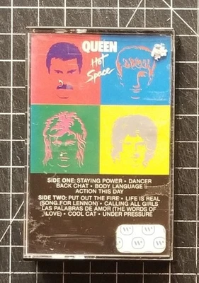 QUEEN Hot Space CASSETTE 1982 DAVID BOWIE Tape FREDDIE MERCURY Under Pressure - Image 1 of 4
