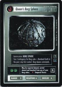 Star Trek CCG Queen's Borg Sphere Near-Mint/NM Rare – First Contact 1997 - Picture 1 of 1