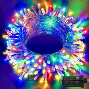 Ollny 120LED 40FT Christmas Lights Outdoor/Indoor Connectable String Timer 8 Mod - Picture 1 of 9