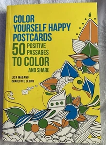 Color Yourself Happy Postcards: 50 Positive Passages to Color-New - Picture 1 of 4