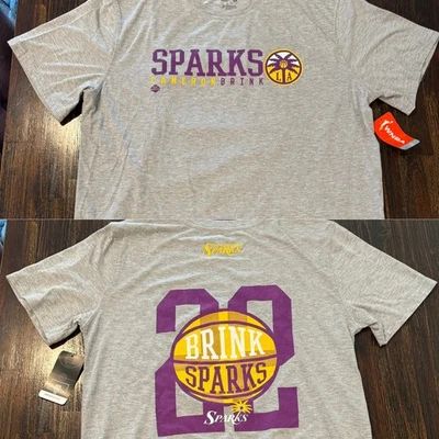 NUEVO CON ETIQUETAS Cameron Brink #22 WNBA Los Angeles LA Sparks Baloncesto Camiseta RARA 2XL Foto 1 de 4