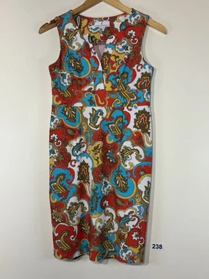 Vestido midi Jude Connally rojo y azul cachemir talla XS Foto 1 de 4