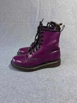Женская фиолетовая лакированная кожа Doc Martens размер 7 США (5 Великобритания) - Изображение 1 из 4