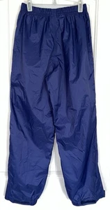 LL Bean Pants Nylon Windbreaker Waterproof Youth Kids 12 Boys Girls Pull On Blue - Picture 1 of 18