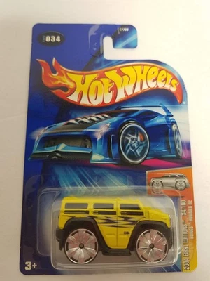 Hot Wheels fundido Blings Hummer H2 cor amarela 2004 primeiras edições 34/100  - Imagem 1 de 3