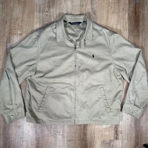 Giacca Harrington vintage Polo Ralph Lauren uomo XXL tela traforata invecchiata - Foto 1 di 13