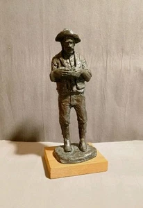 Signierte 9,5" Michael Garman Goldgräber Bronze Statue Western Prospector Gold... - Bild 1 von 13