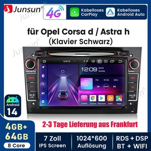 Android14 4+64G 7"Autoradio GPS DAB Für Opel Corsa Antara Zafira Vectra C Vivaro - Bild 1 von 19