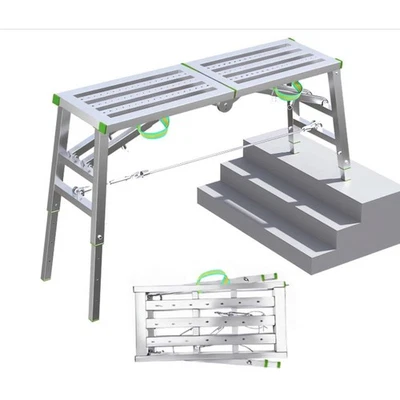 Plataforma de andamio de acero al carbono DaoLift 62,99"x14,74" TAPA 660 LBS 32-50" H Foto 1 de 4