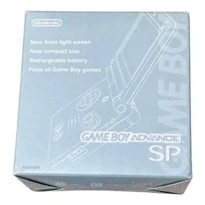 Nintendo Game Boy Advance SP Pearl Blue AGS-001 Console Boxed Charger Tested - Image 1 of 4