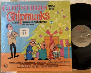 The Chipmunks Christmas With The Chipmunks Vinyl LP Liberty LM-1071 Shrink - Picture 1 of 6