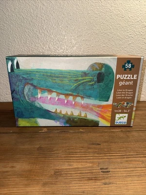 Djeco Leon The Dragon Giant Puzzle - 58 Piece- 54” used complete - Image 1 of 3