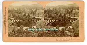 San Rafael California CA - BIRDSEYE OF GREAT MAZE - 1895 Kilburn Stereoview - Picture 1 of 2