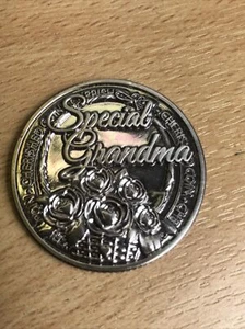 Cherished Lucky Coin Engraved Message Keepsake Gift - Special Grandma - Picture 1 of 2