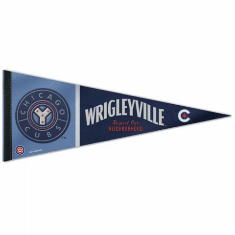 CHICAGO CUBS WRIGLEYVILLE PREMIUM QUALITY PENNANT 12"X30" BANNER MLB Cover