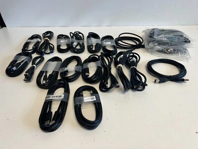 U50:  Lot of 22 Dell, HP USB 3.0 Type A to B Male to Male Printer  Cables - Image 1 of 4