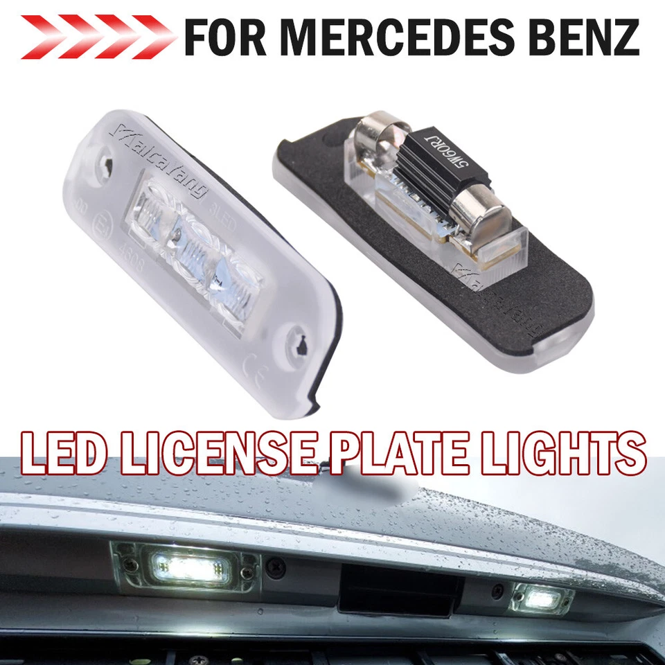 Left&Right LED Number License Plate Lights For Mercedes Benz GL Class 2007-2012 - Image 1 of 4