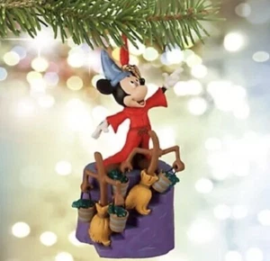 DISNEY SORCERER MICKEY MOUSE SKETCHBOOK ORNAMENT FANTASIA 75TH ANNIVERSARY MISB - Picture 1 of 3