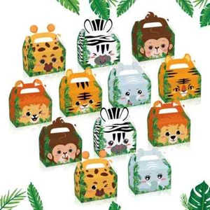 Jungle Animal Party Favour Boxes, Animal Party Favour Boxes, Safari Party Decor - Picture 1 of 10