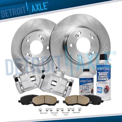 Front Disc Rotors Calipers Brake Pads for 2007 - 2014 Chrysler 200 Dodge Caliber - Image 1 of 4