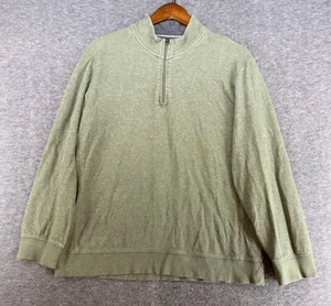 Suéter suéter verde con cremallera para hombre XL cuello falso manga larga - Imagen 1 de 14